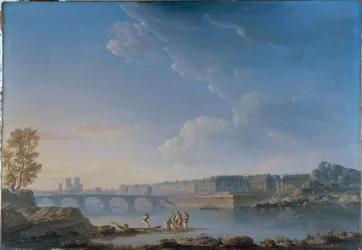 De Pont de la Tournelle, het Île Saint-Louis, het Île Louviers, ca. 1780