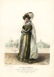Marie Dorval of Madame Allan Dorval als koningin Elisabeth in Le Chateau de Kenilworth