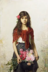 Jong meisje met bloemen