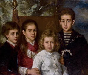 Portret van de kinderen van Paul Pavlovich Demidoff, 2e Prins van San Donato 1839-1885, Avrora, A