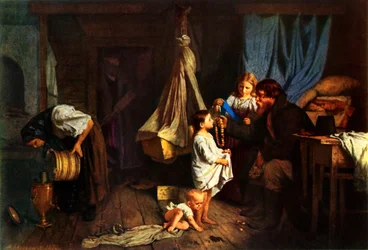 In een boerenkamer