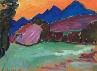 Rode Avond - Blauwe Bergen, ca. 1910