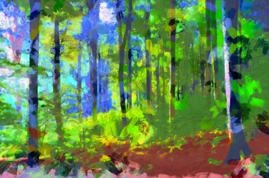 Ochtend,Bos,2020,(gemengde techniek)