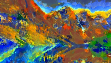 Diverse kleuren van het landschap,2020,(gemengde techniek)