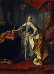 Portret van keizerin Catharina II 1729-1796, 1762