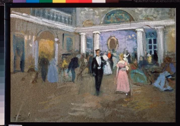 Een bal in het huis van Larin (Illustratie voor de roman in verzen 