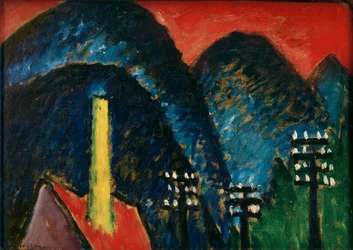 Blauwe Bergen (Landschap met Gele Schoorsteen)