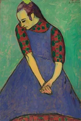 Blauw schort, 1909
