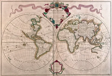 De wereld, door A.H. Jaillot in 