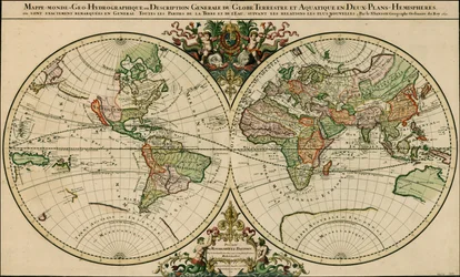 1691 wereldkaart door Alexis-Hubert Jaillot