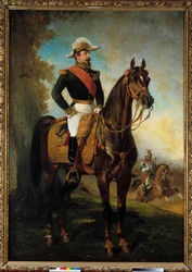Ruiterportret van keizer Napoleon III (1808-1873)