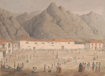 Plein in het dorp Los Silos, Tenerife