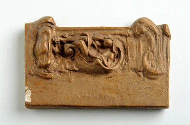 Maquette voor een paneel met een zittend figuur