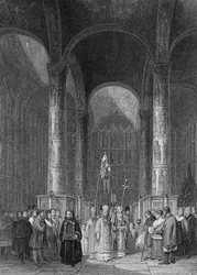 Interieur van de Grote Kathedraal van de Hemelvaart, gegraveerd door T. Higham, 1835