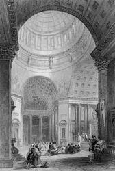 Interieur van de Kazan Kerk, gegraveerd door T. Higham