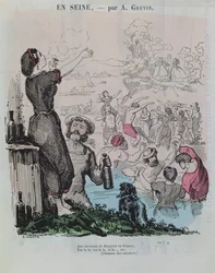 Baden in de Seine bij Bougival, uit 