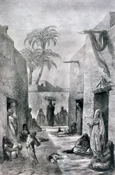 Een straat van Almees Egyptische danseressen, Egypte, 1872