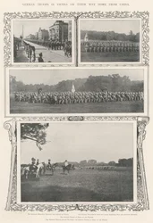 Duitse Troepen in Wenen op hun Weg Terug uit China