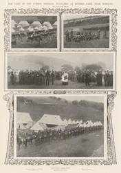 Het Kamp van de Surrey Imperial Yeomanry in Denbies Park, nabij Dorking