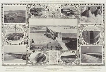 Het Nieuwe Tijdperk in de Geschiedenis van de Nijl, de Assouan Dam, geopend door de Hertog van Connaught, 10 december
