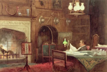 Interieur van een Geplankte Hal