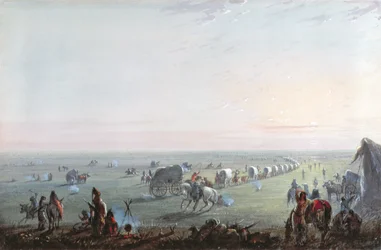 Het kamp opbreken bij zonsopgang, 1837