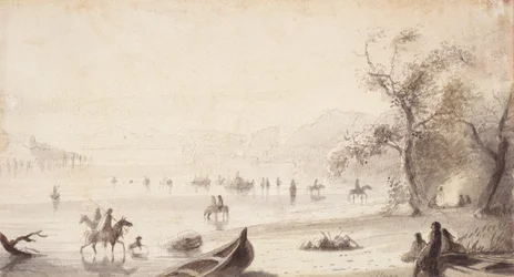 Stieren Varen over de Platte, ca. 1837