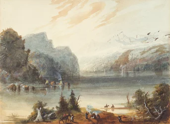 Chain Lake in de Rocky Mountains, ca. 1837