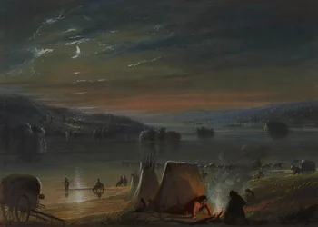 De rivier oversteken: maanlicht