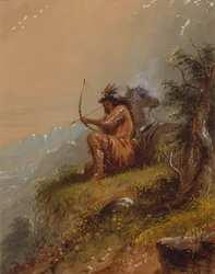 Pawnee die het kamp bevoorraden, ca. 1837