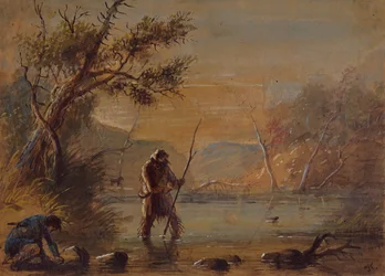 Vallen zetten voor bevers, ca. 1837