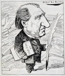 Cartoon door Ernest Renan met 