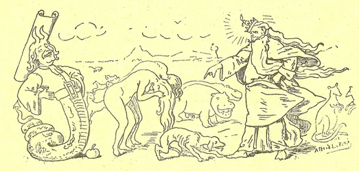 Illustratie van Alfred Le Pete (1841-1909) in Gros-Jean en zijn genezing
