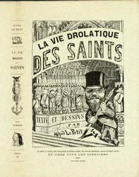Illustratie van Alfred Le Petit in Het Drolatische Leven van de Heiligen - Tekenaar, Zelfportret - Heiligen - Le Petit Alfred
