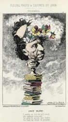 Gedachten: Cartoon over Louis Blanc - ill. van 04/02/1871 in 