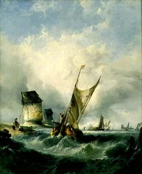 Een Winderige Dag op de Maas
