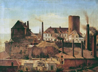 De Harkort-fabriek in Burg Wetter, ca. 1834