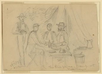 De drie prinsen, kamp bij Yorktown, 5 april - 4 mei 1862