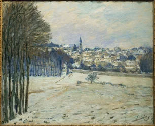 La neige a Marly-le-Roi ... (schilderij op doek)