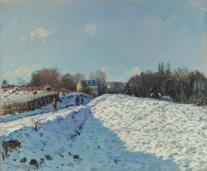 Louveciennes in de sneeuw, sneeuweffect in Louveciennes, 1874