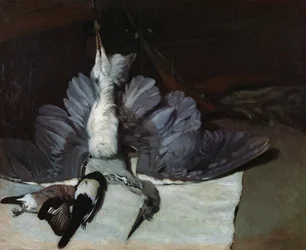 Stilleven: Reiger met Gespreide Vleugels