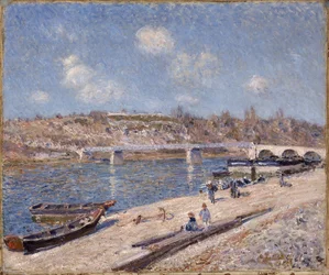Het strand van Saint-Mammès