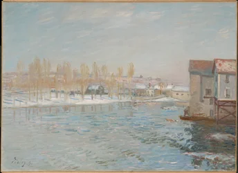 De Loing en de molens van Moret, sneeuweffect