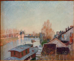 Oever van de Loing bij Moret