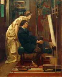 A. Stevens, De schilder en zijn model