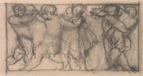 Groep Cherubs (ontwerp voor een fries?)