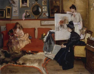 In het atelier, 1888