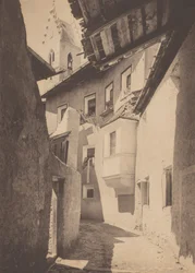 Een straat in Sterzing, Tirol