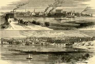 Rock Island, Illinois.- Davenport, Iowa, 1874