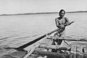 Visser op zijn Kano, ca. 1890, 1910